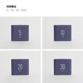 mooas マルチキューブタイマー/回転タイマー、シンプルな操作、時計&アラーム (バイオレット)