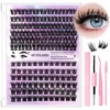 Cluster Lashes Kit -126Pcs Lash Clusters with fluffy Individual Eyelashes