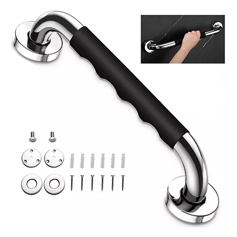 Shower Grab Bar 304 Stainless Steel Silicone Anti Slip Bathtub