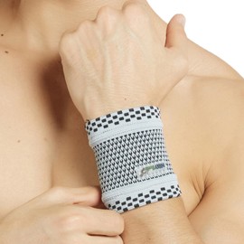 NeoTech Care Wrist Band - Light, Elastic, Men, Women, Right or Left (Gray Color, Size L, 1 Unit)