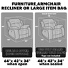 COCODE 2 Pcs Plastic Furniture Covers Moving Storage Bags, 4
