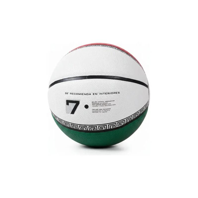 Balón Basquet Piel Sintética Crossover Mexicano Talla 7 Color Tricolor