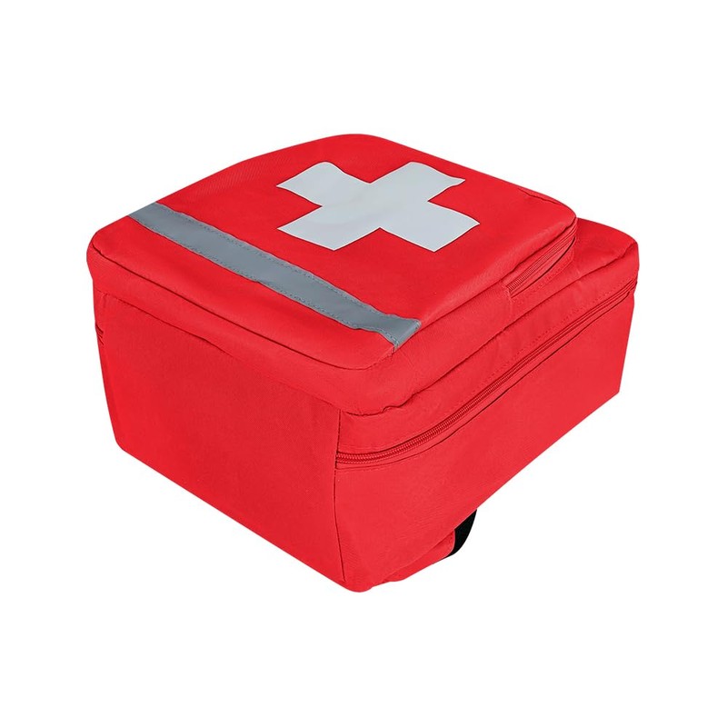 Jipemtra Red Emergency Bag First Aid Backpack Empty Medical First