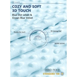 INSEN Reading Pillow, Back Pillow for Sitting in Bed for Reading, Nurse & Relax, Reading Pillow for Adults, Moms & Kids, Sit Up Pillow for Bed, Blue Bubble Velvet