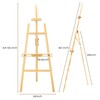 Wooden Easel Stand for Painting, 45" Adjustable Height Folding Art