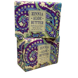 Greenwich Bay Trading Co. Zinnia & Aloe Butter Soap - 10.5 oz Triple Milled Luxury Bars, Set of 2