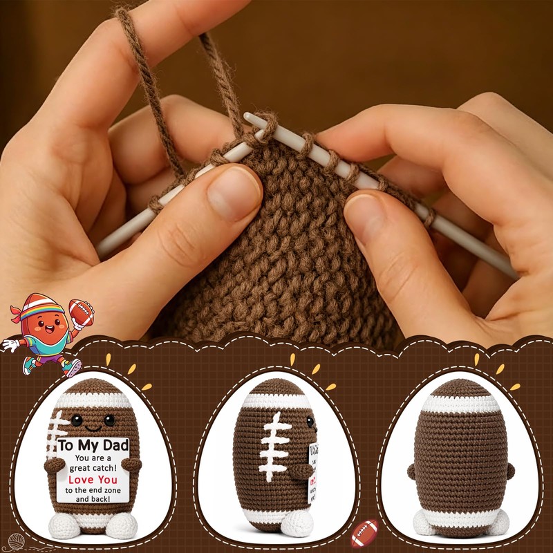 WELLBANEE Football Dad Gifts for New Dady Papa Bonusdad Stepdad