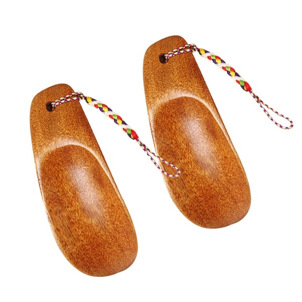 Beavorty 1set Ergonomic Wooden Shoehorns Smooth Polished Shoe Lifters for