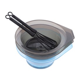 BIUDECO 1set Professional Hair Dye Mixing Bowl Set Black Gray Blue Bowl Hair Dye Tools