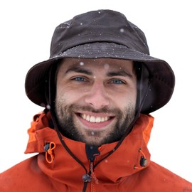 TOP-EX XL/XXL Unisex Winter Hat, Warm and Waterproof, with Fleece Lining, Outdoor Rain Hats for Cold Rainy Days, Adjustable, Foldable, Windproof, 582_Brown