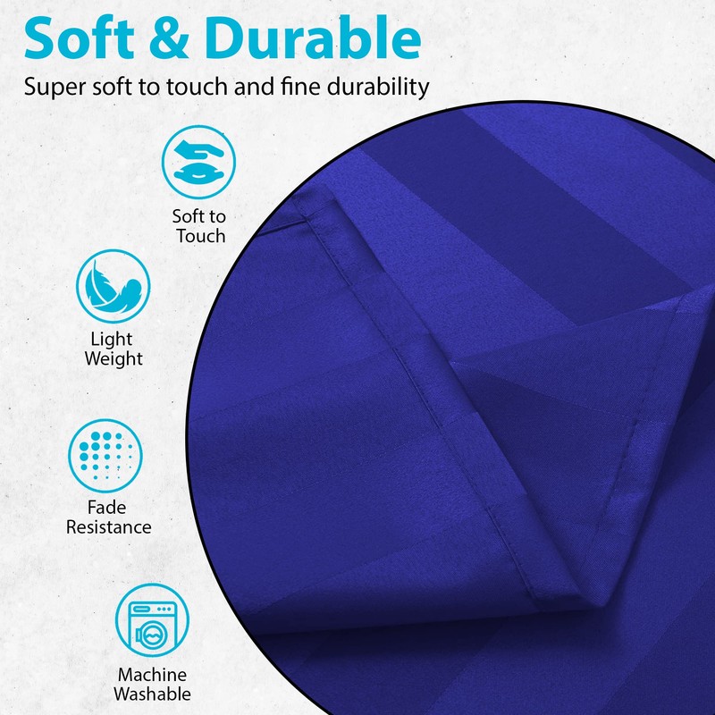 Adalex Global TableCover Waterproof Spillproof Striped Square Rectangle Tablecloth Table