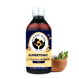 Fur Ball Story Supertonic Syrup - Boosts Your pet’s defenses | Supports Holistic Wellness | Vanilla-Flavoured Supplement for Dogs & Cats (6.76 fl Oz)