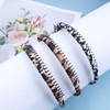 YienDoo 3 Pcs Leopard Print Headbands Shark Teeth Comb Headbands