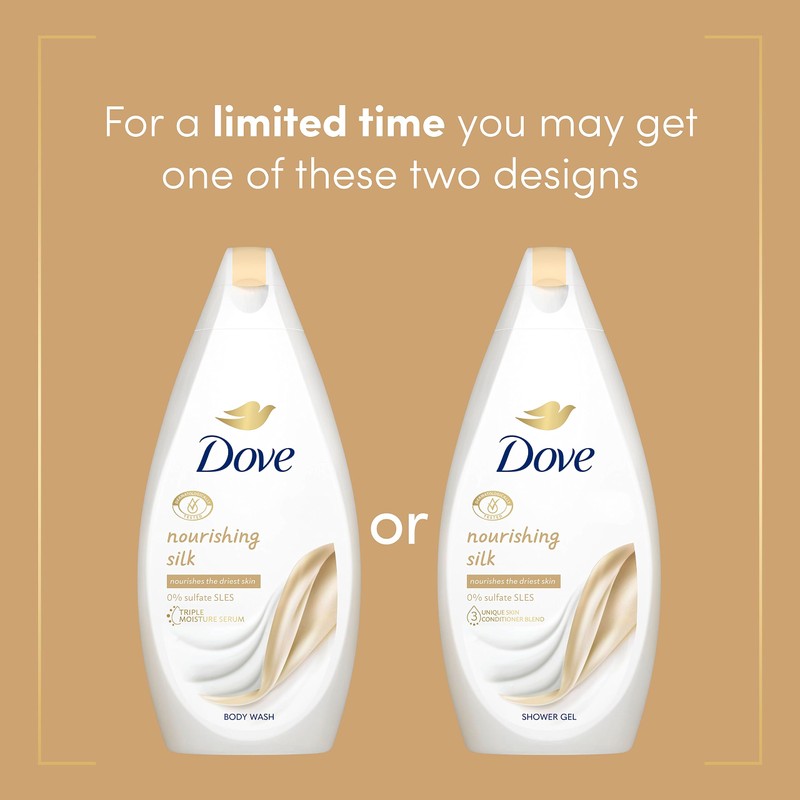 Dove Nourishing Silk Body Wash microbiome-gentle for softer, smoother skin