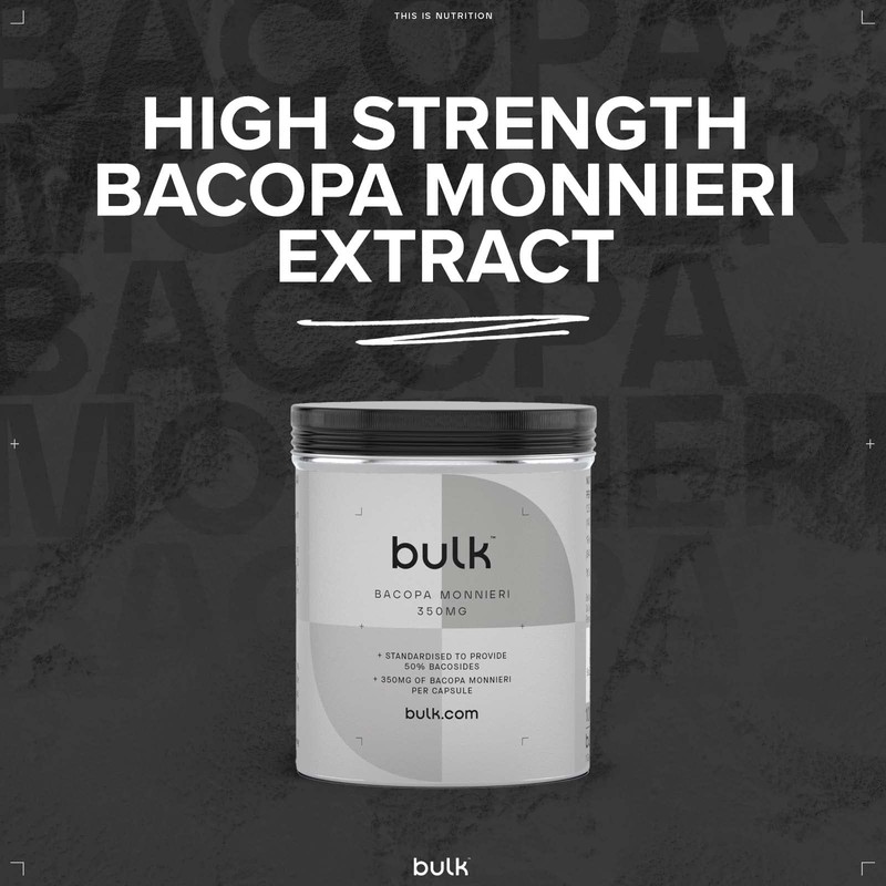 Bulk Bacopa Monnieri Capsules, 350 mg, Pack of 90, Packaging