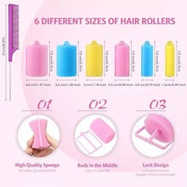 Syhood Rodillos De Espuma Para El Cabello (56 Piezas) Con Peine De