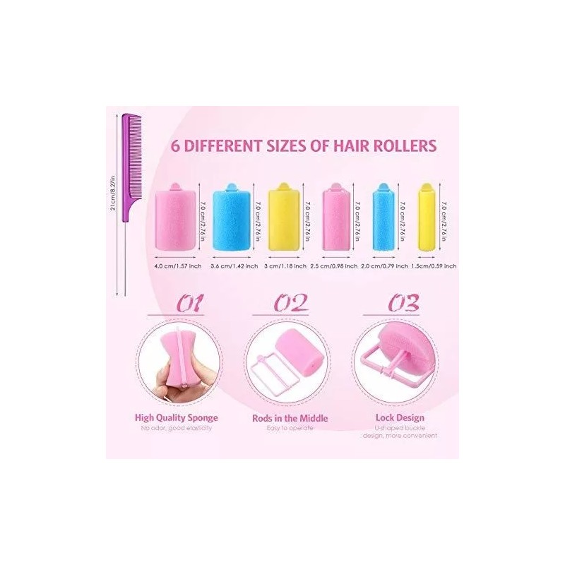 Syhood Rodillos De Espuma Para El Cabello (56 Piezas) Con