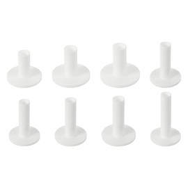 PATIKIL Rubber Golf Tee, 8 Pack Mixed Size Golf Practice Tees Training Driving Range Tee Stable Golf Ball Holder for Outdoor Indoor Hitting Mat Golf Mat, White