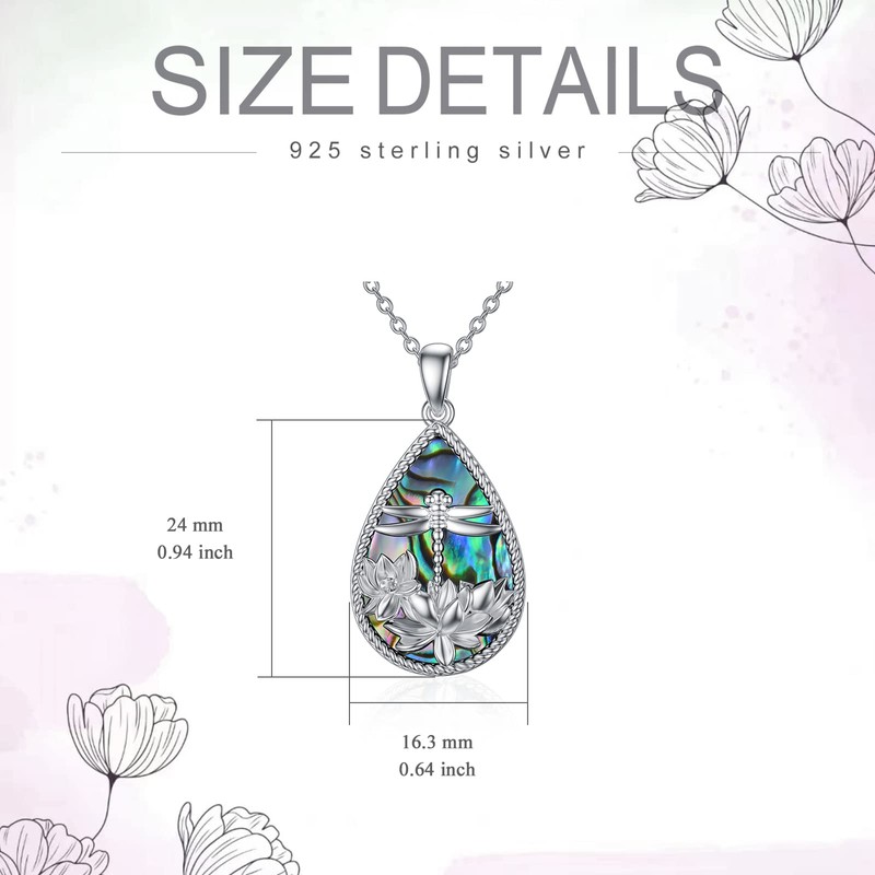 ROMANTICWORK Lotus Flower Evil Eye Chain Sterling Silver Lotus Flower