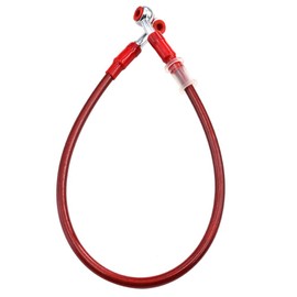 AHL Length: 110 cm Motorcycle Red Clutch Brake Hoses Brake Line Oil Hose Brake Hose with Braided Stainless Steel and Aluminium Alloy Connector
