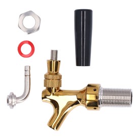Beer Tap Keg Faucet 304 Stainless Steel Accessory Replacement for Bar Restaurant Gold