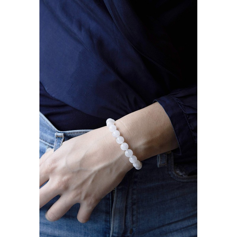 SIMPLÍ BASIC Natural Moonstone Healing Bracelet – 8mm Gemstone Beads
