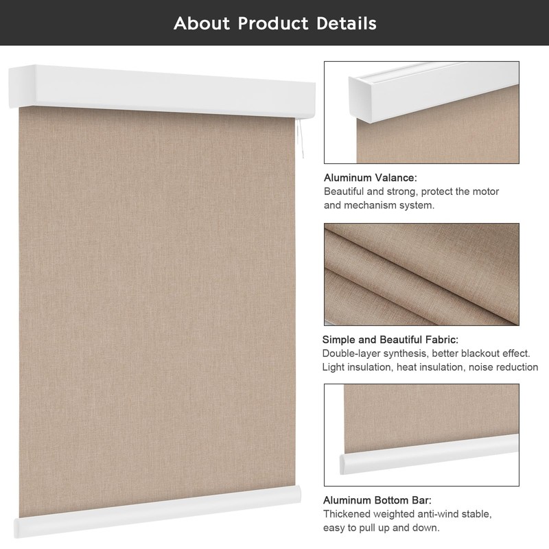 Changshade Motorized Smart Blinds for Windows with Remote Control, Automatic