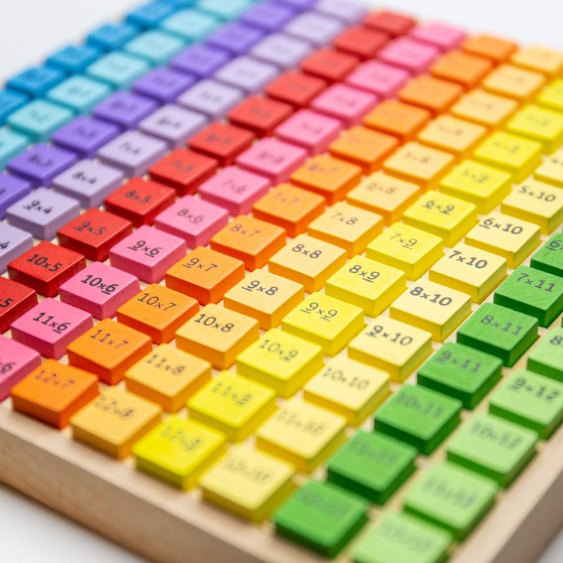 Bigjigs Toys Multiplication Table Tray | Kids Wooden Board Game