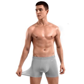 ABananaCover Premium Men's Naked Feeling Air Micro Modal Boxer Briefs - Superior To Cotton Underwear - 3X Softer Than Cotton - 3" Snug-Fit Athleisure Mens Underwear Trunks - Molybdenum Grey, X-Large