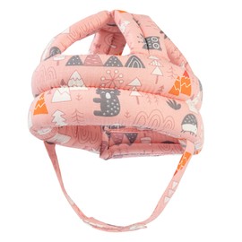 Simplicity Baby Head Protector Infant Helmet Baby Safety Helmet Baby Helmet for Crawling Walking Toddler Soft Helmet, Pink Forest