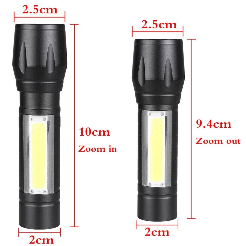 CLEZGO Rechargeable Flashlights High Llumens LED-Mini USB Rechargeable Flashlight for