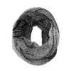 Bowbear Tricolor Winter Knit Infinity Scarf with Beanie, Gray