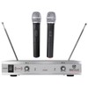 Rockville RWM1202VH VHF Wireless (2) Handheld Microphone System, Metal Receiver,