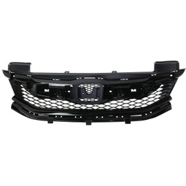 Garage-Pro Grille Assembly Compatible with Honda Accord 2016-2017 Painted-Black Coupe - CAPA