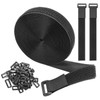 1 Roll 10m Adjustable Cable Straps,Reusable Cable Ties,Adjustable Hook and
