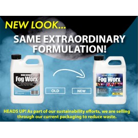 FogWorx Extreme High Density Fog Juice - Quart – 32 Fluid Ounces of Long Lasting, High Output, Odorless Water Based Machine Fluid for 400 to 1500 Watt Machines