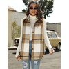 UANEO Womens Fall Flannel Plaid Vest Button Down Sleeveless Shirt