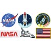PatchClub 6 pcs Set NASA Astronaut Patches USA Flag Space