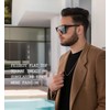 FEISEDY Square Oversized Sunglasses for Women Men Trendy Flat Top