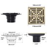 DEOKXZ 4-1/4 Inch Brushed Gold Shower Drain Square, Base with