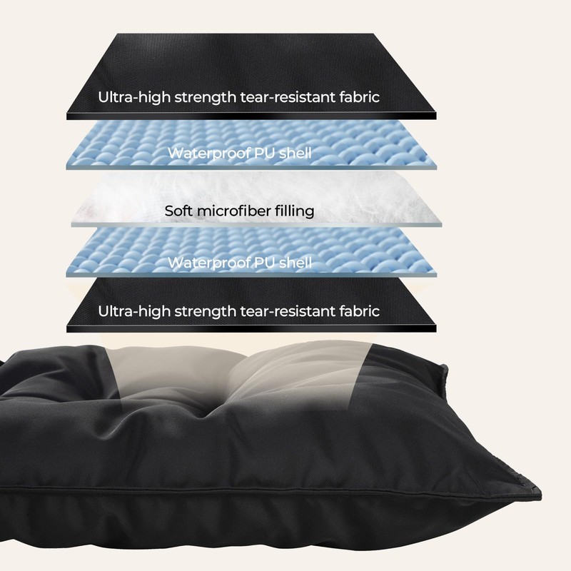 Couzssyhi Chew Proof Indestructible Dog Bed,Medium (22"x35")