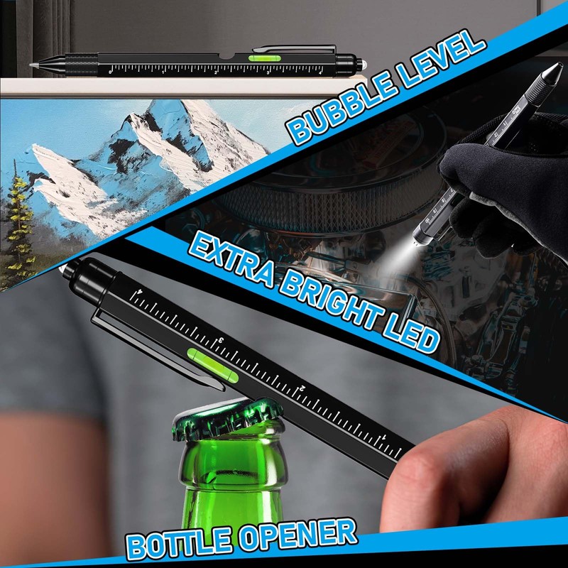 Christmas Stocking Stuffers for Men Adults, 2 Pack Multi-Tool Pen