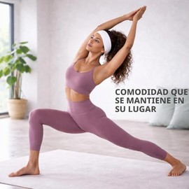 Styla - Diademas elásticas para el Cabello para Mujer, Paquete de 10 Diademas Antideslizantes Ideales para SPA, Deportes, Yoga, Pilates, Correr, Gimna