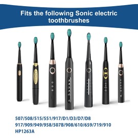 5 Pack Electric Toothbrush Replacement Heads Compatible with Fairywill FW507/FW508/FW917/FW909/FW949/FW958/FW507B/FW908/FW610/FW659/FW719/FW910 with Round Ended Nylon Bristle