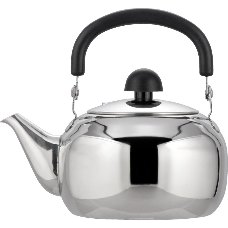Wahei Freiz SR-97 Round Teapot with Handle, Stainless Steel, Sensha