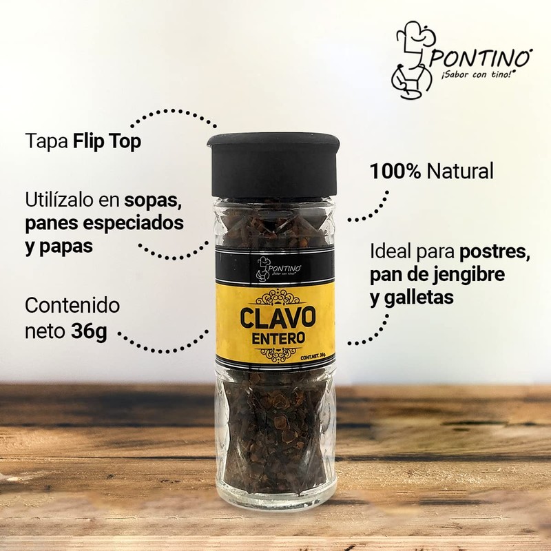 Pontino Clavo Entero 36 Gramos 2 Piezas