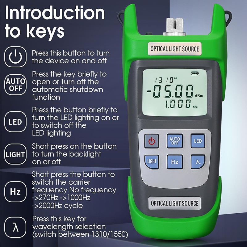 A-D1315 Optical Light Source, Optical Fiber Tester Single Mode Dual
