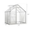 YITAHOME 6x4FT Polycarbonate Greenhouse Heavy Duty Green Houses Outdoor Aluminum