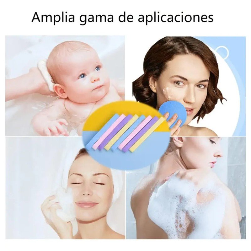 5 Paquetes Esponja Facial Comprimida 12 Piezas Por Paqueteesponjas Para