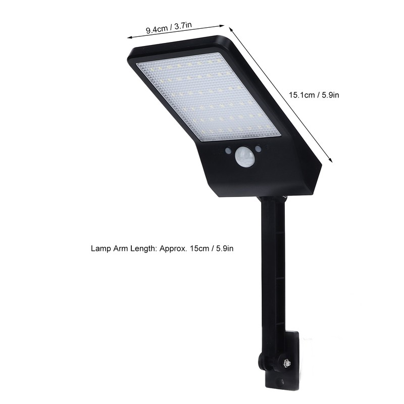 Outdoor Wall Solar Light 48 LEDs Security Motion Sensor Lamp